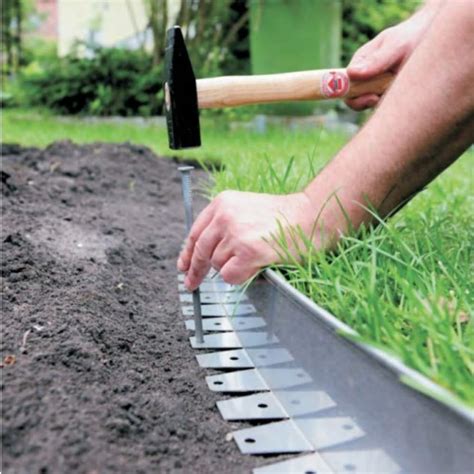 sheet metal edging tool|b&q metal lawn edging.